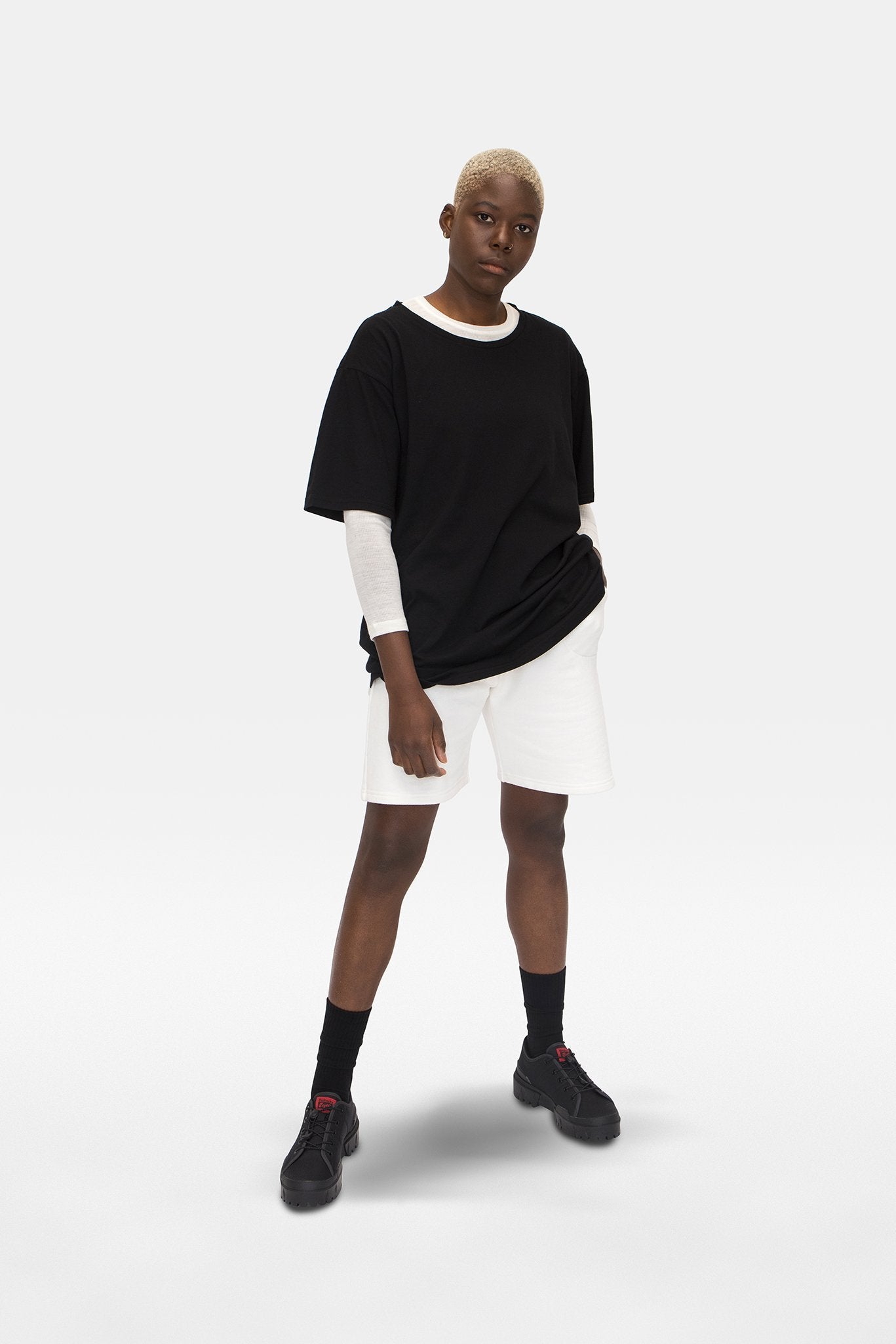 A.BCH A.01 Black Longline T-Shirt in Organic Cotton