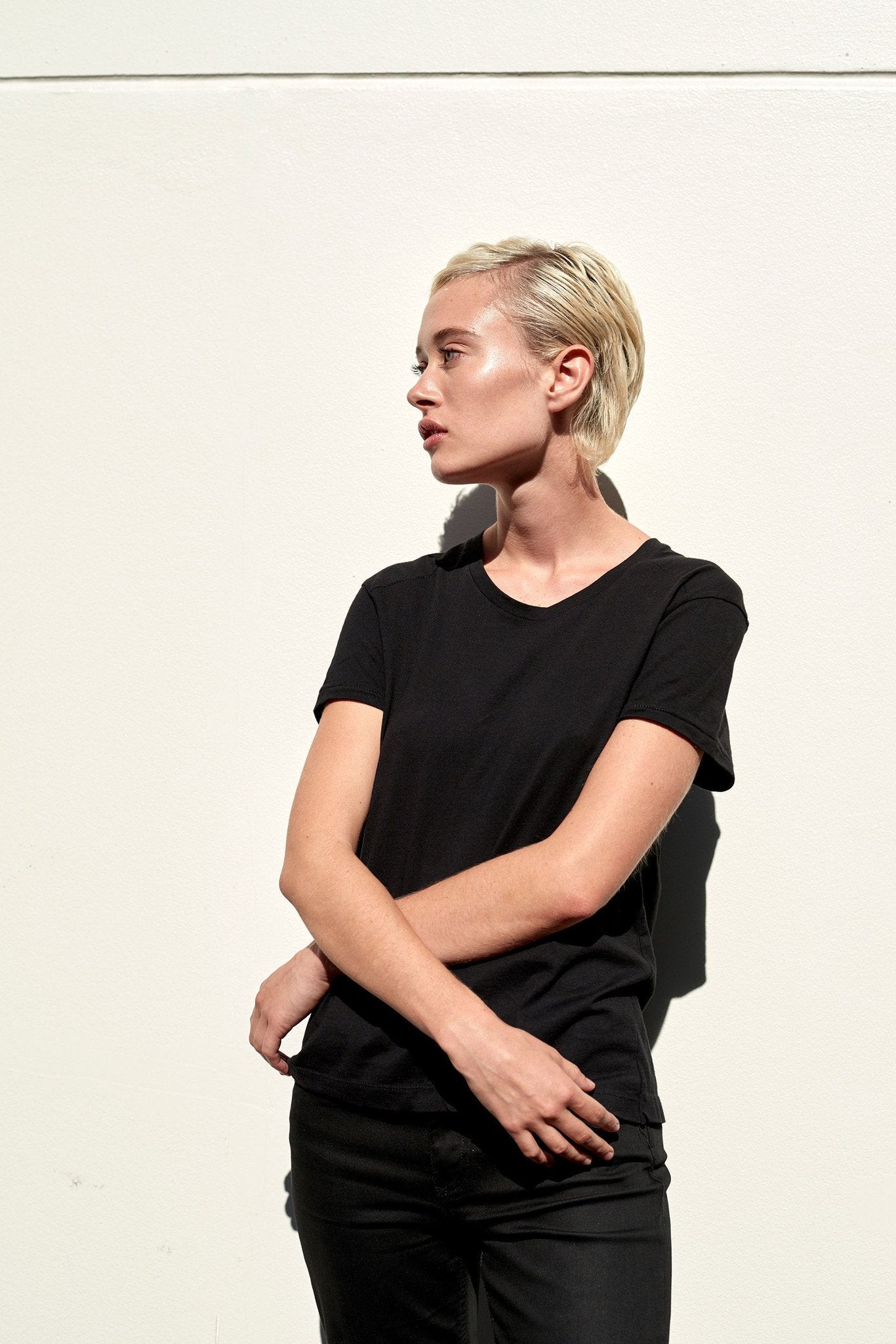 A.BCH A.02 Black Fitted T-Shirt in Organic Cotton