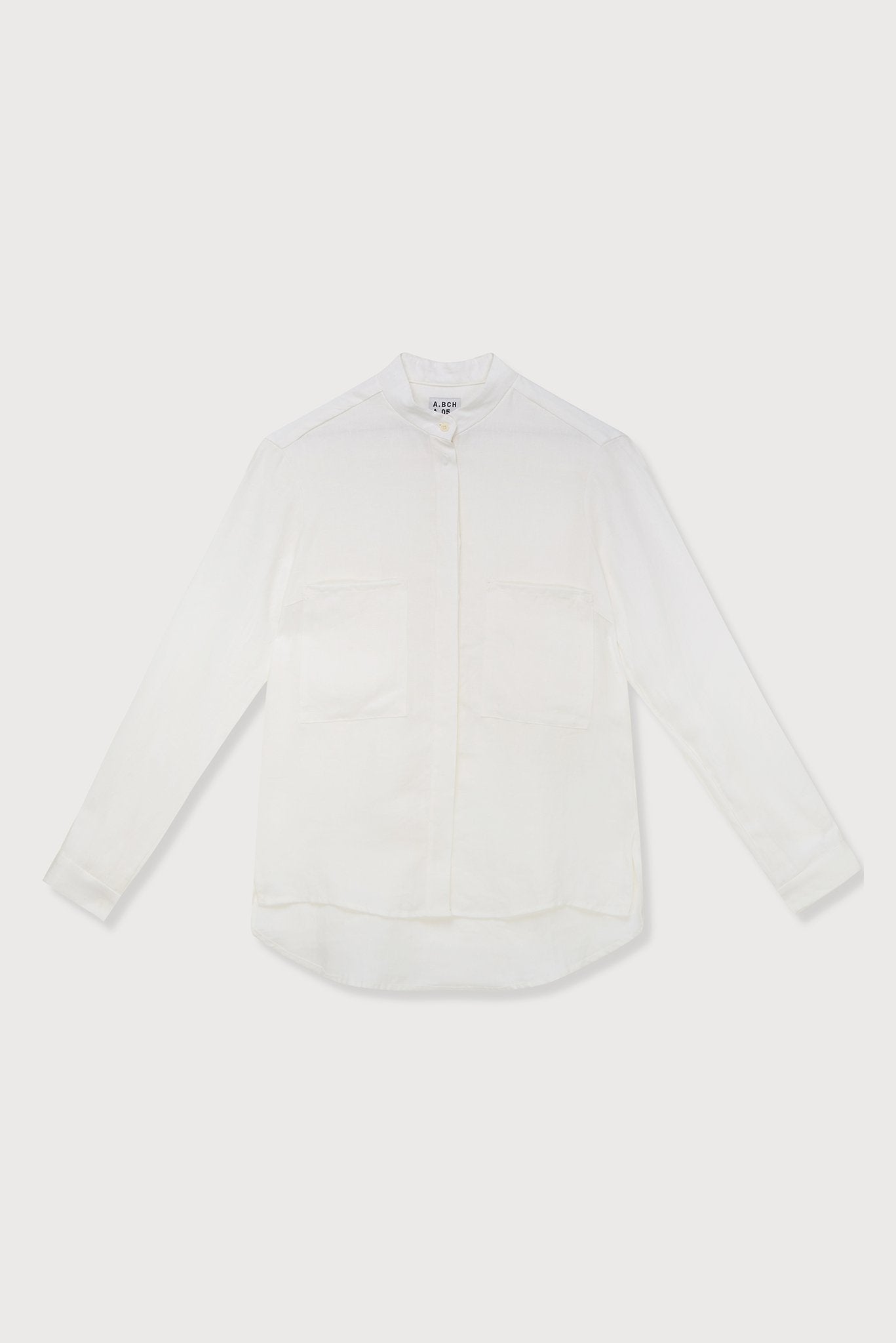 A.BCH A.05 White Button Up Shirt in Organic Linen