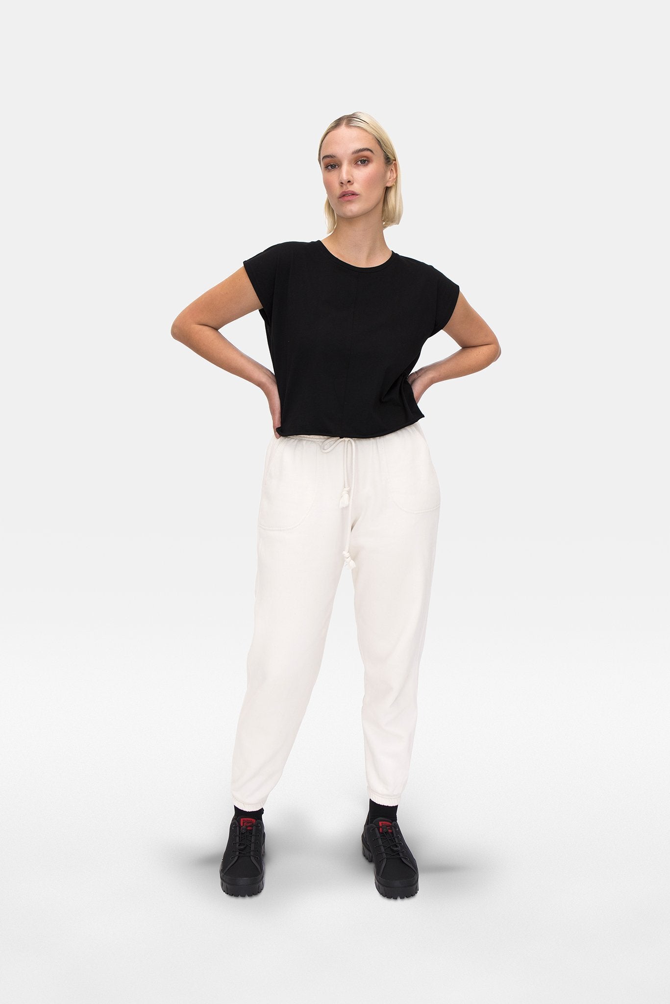 A.BCH A.08 Black Offcut T-Shirt in Organic Cotton