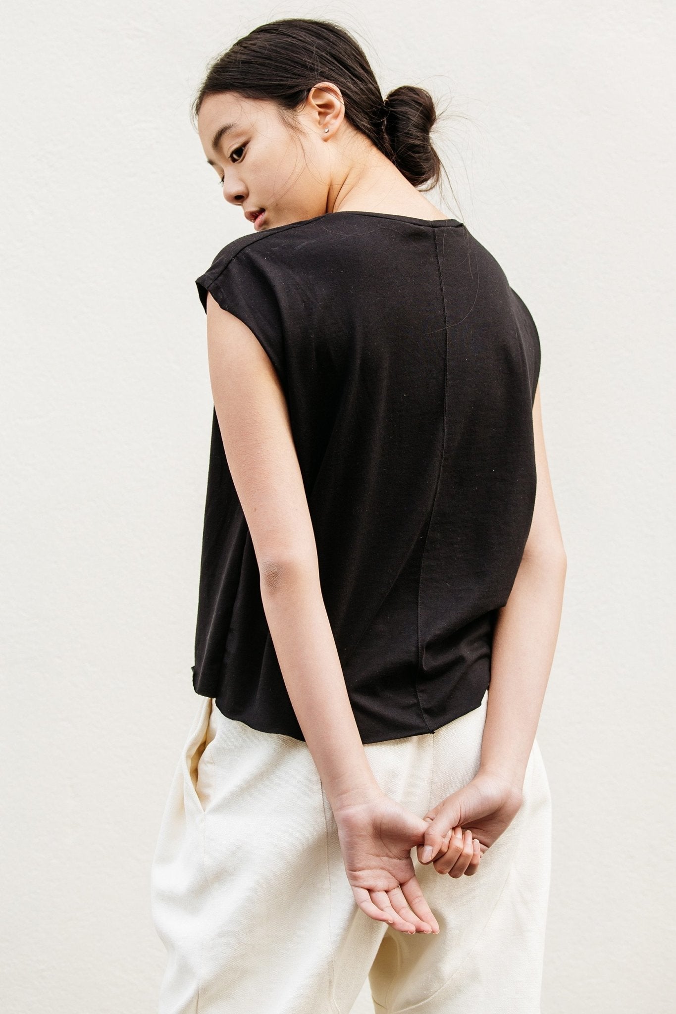 A.BCH A.08 Black Offcut T-Shirt in Organic Cotton