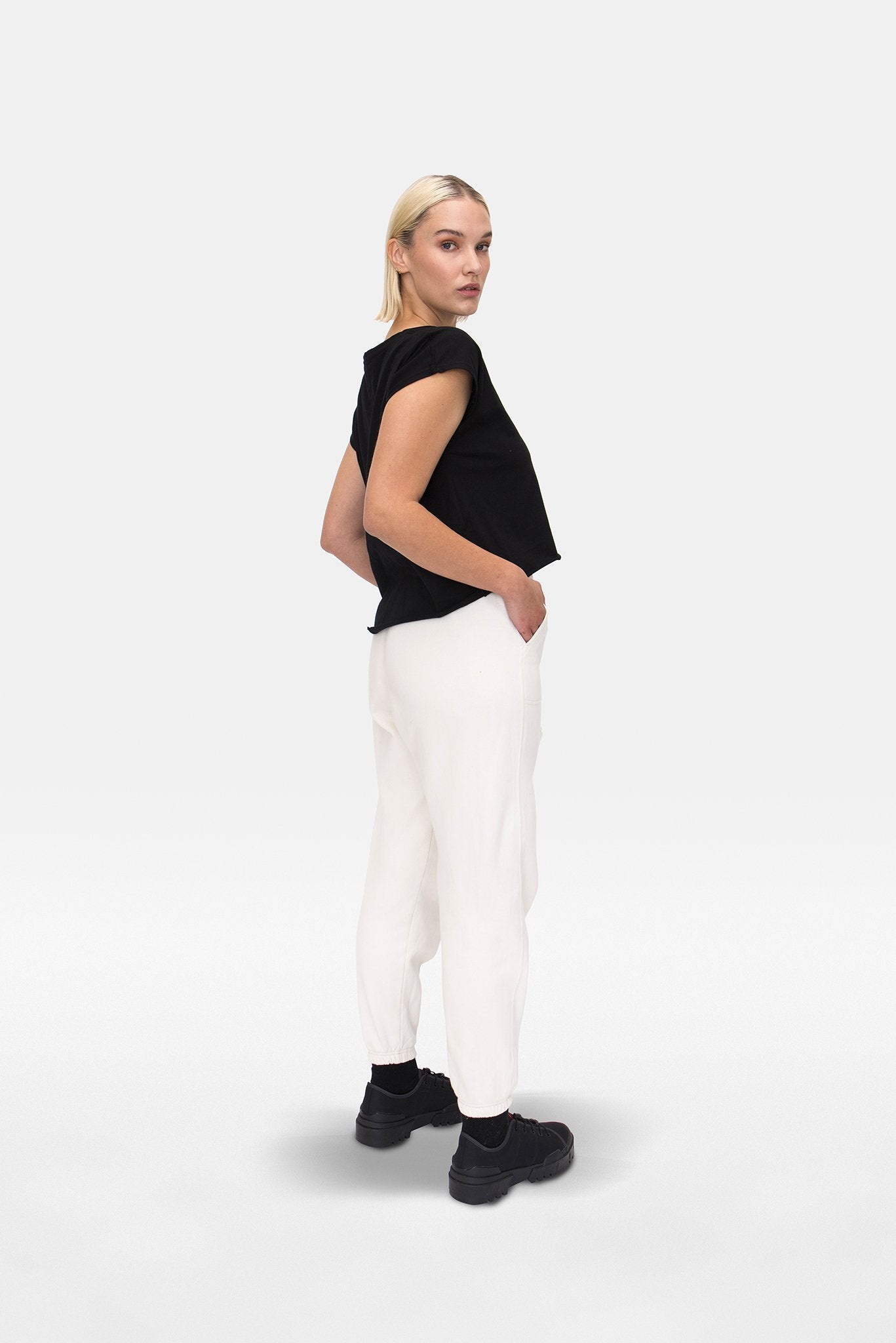 A.BCH A.08 Black Offcut T-Shirt in Organic Cotton