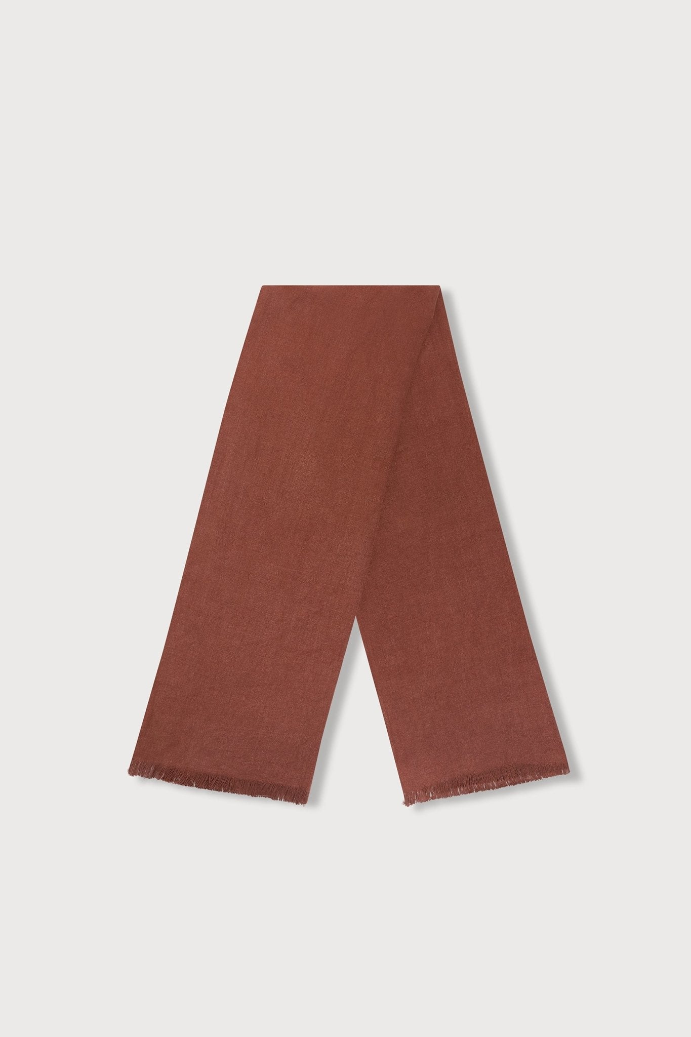 A.BCH A.11 Burnt Henna Mini Throw Scarf in Hemp