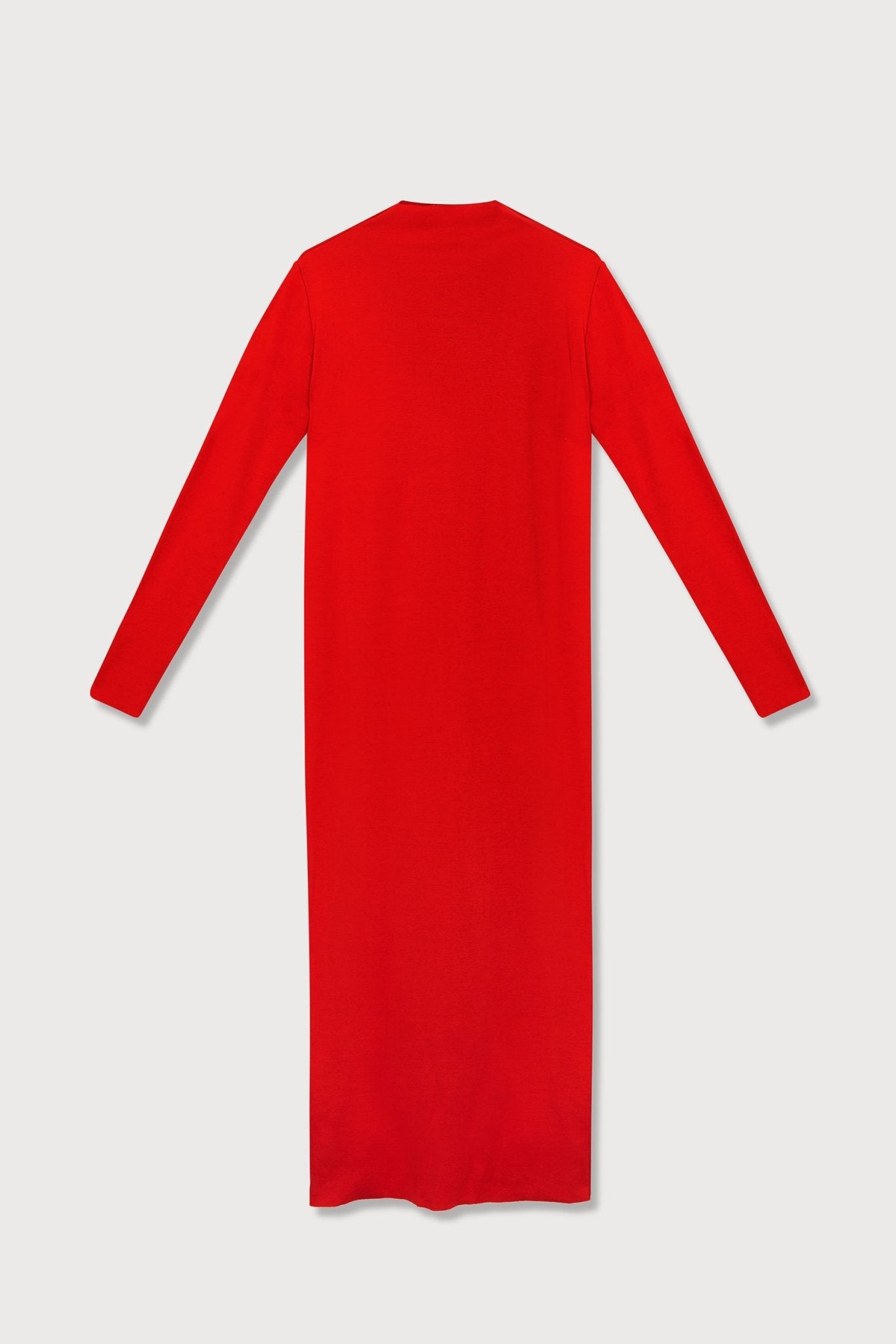 A.BCH A.14 Cherry Long Sleeve Skivvy Dress in Organic Cotton Rib