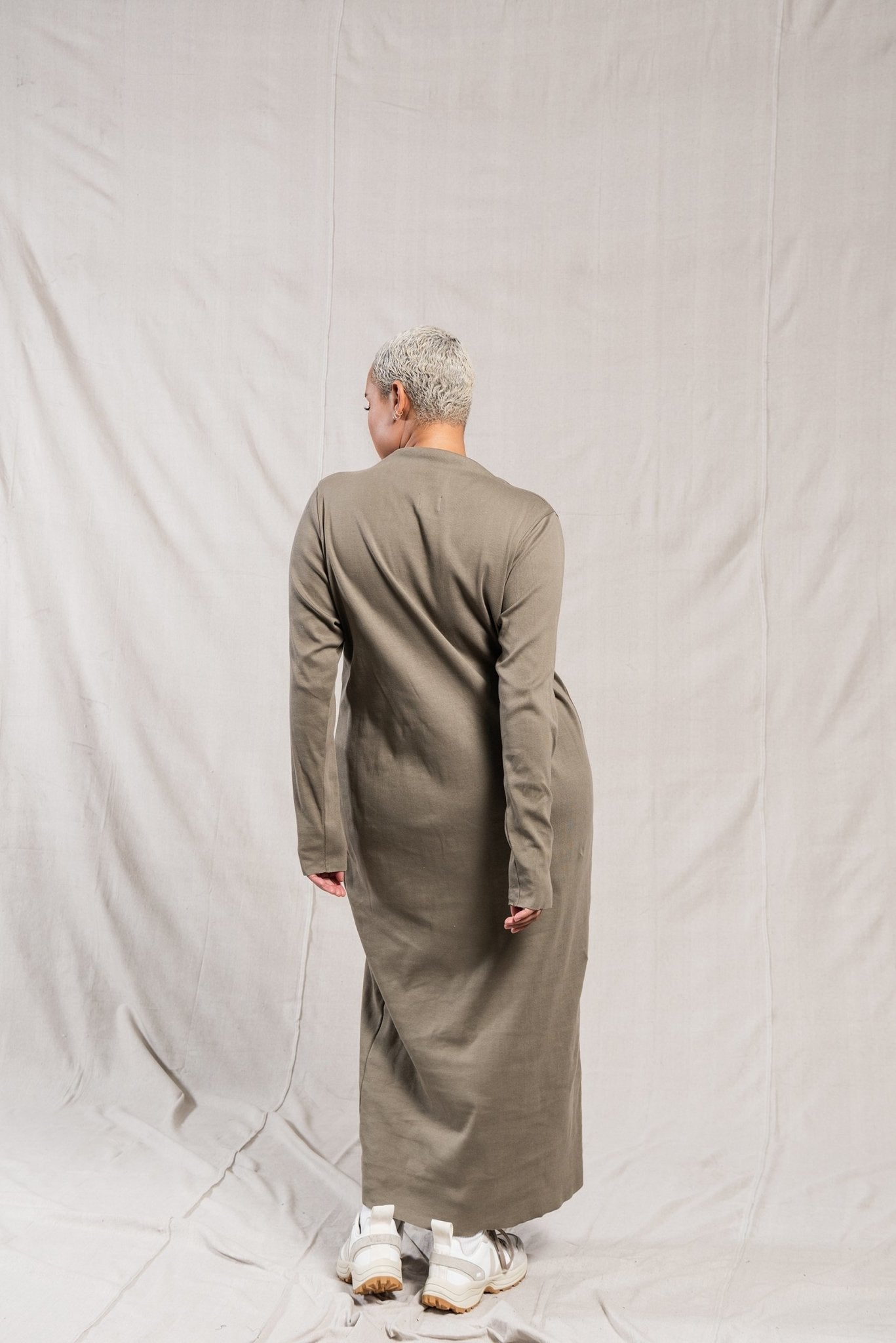 A.BCH A.14 Sage Long Sleeve Skivvy Dress in Organic Cotton