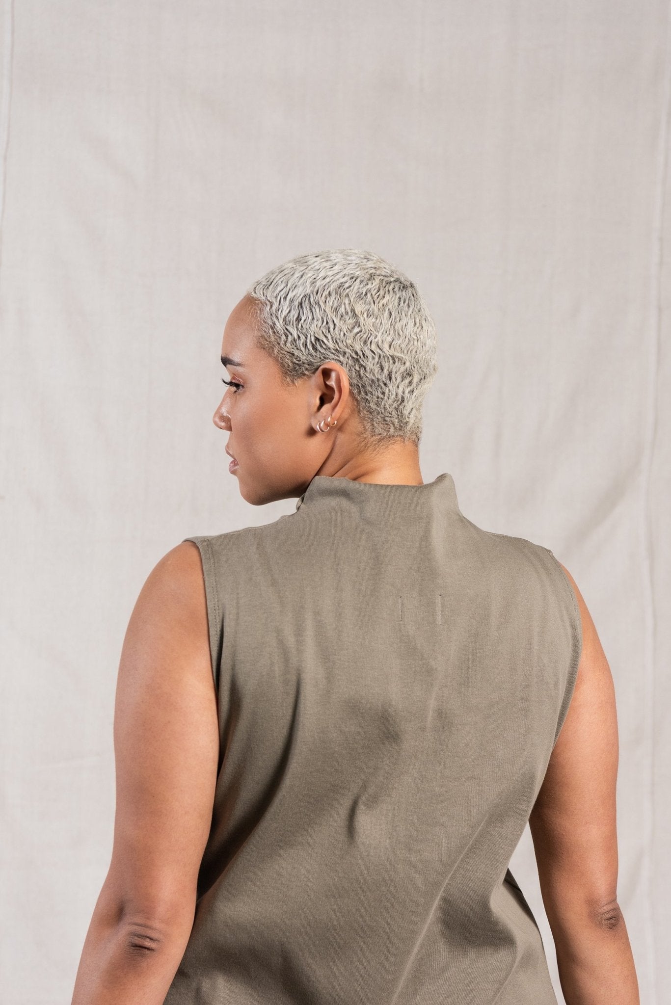 A.BCH A.14 Sage Sleeveless Skivvy Dress in Organic Cotton