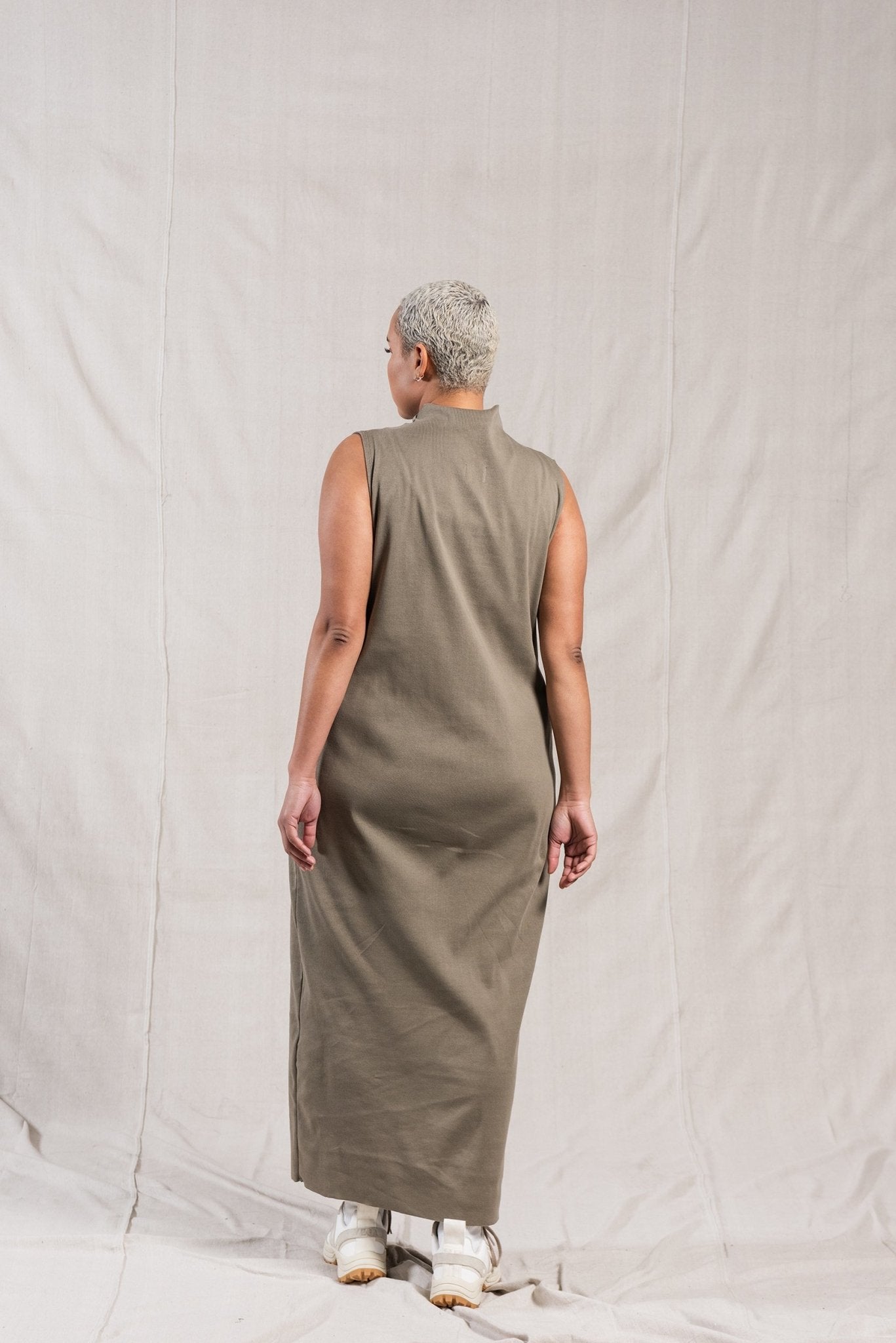 A.BCH A.14 Sage Sleeveless Skivvy Dress in Organic Cotton
