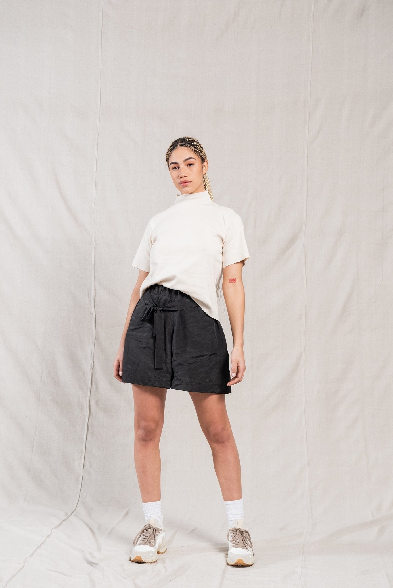 A.BCH A.14 Undyed Short Sleeve Skivvy in Organic Cotton Rib