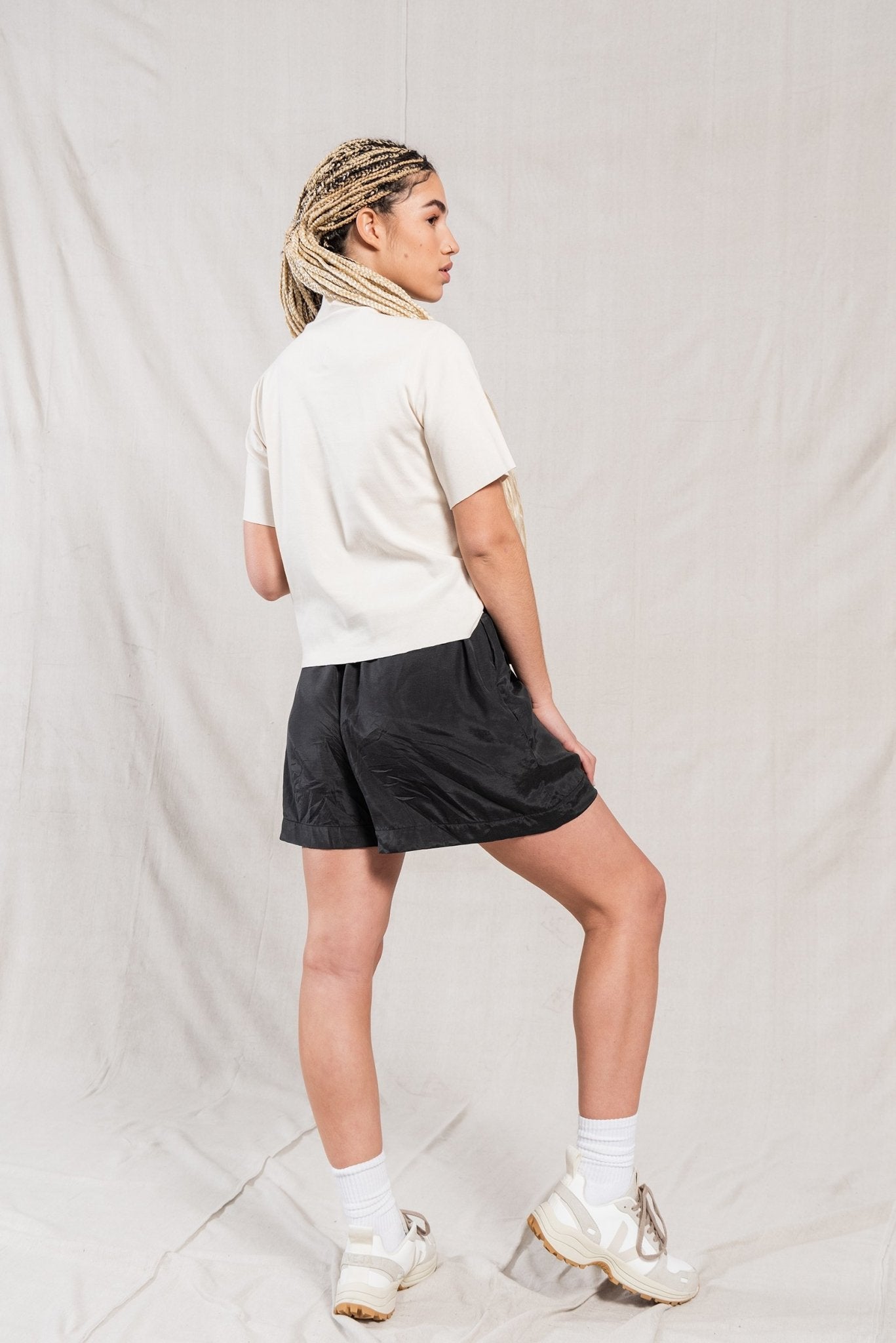 A.BCH A.14 Undyed Short Sleeve Skivvy in Organic Cotton Rib