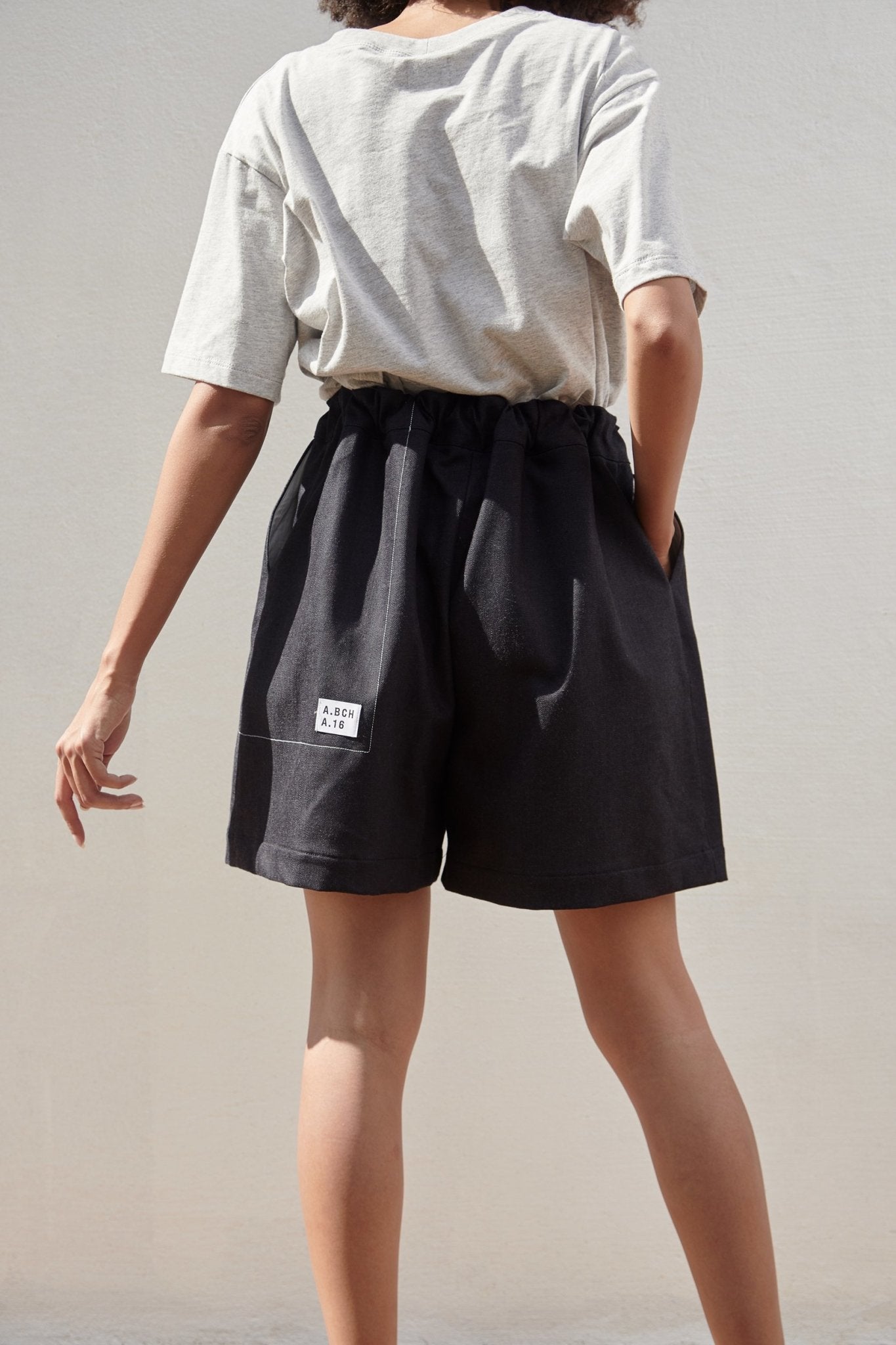 A.BCH A.15 Dark Indigo Signature Shorts in Raw Denim