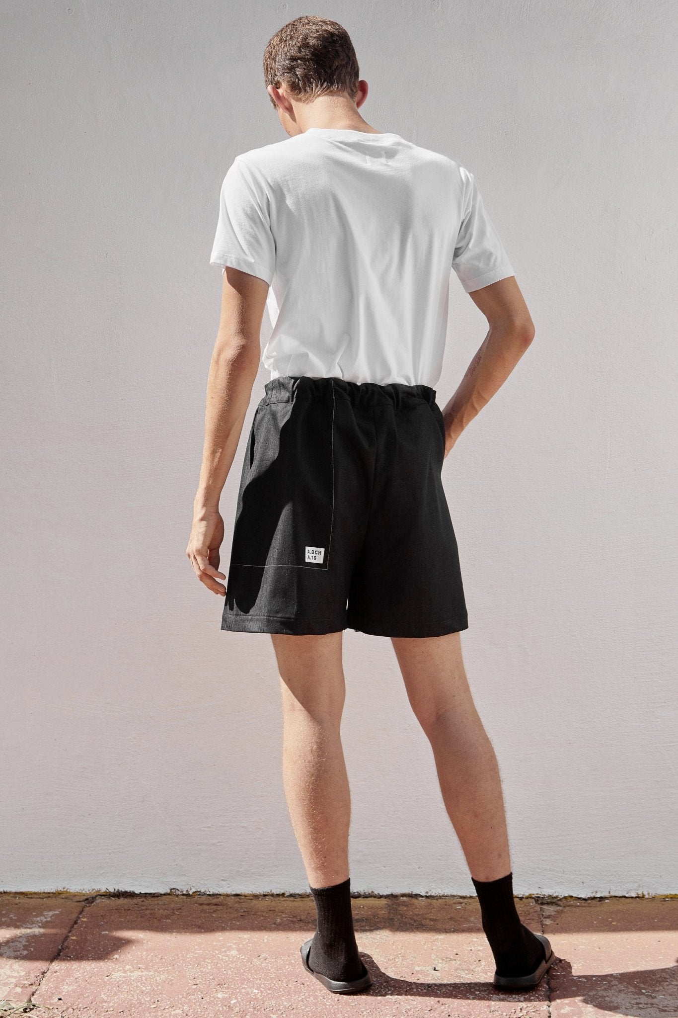 A.BCH A.16 Dark Indigo Signature Shorts in Organic Cotton Raw Denim
