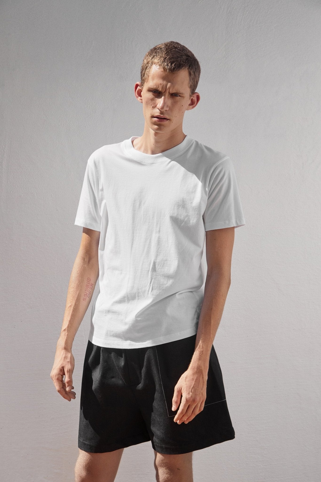 A.BCH A.16 Dark Indigo Signature Shorts in Organic Cotton Raw Denim