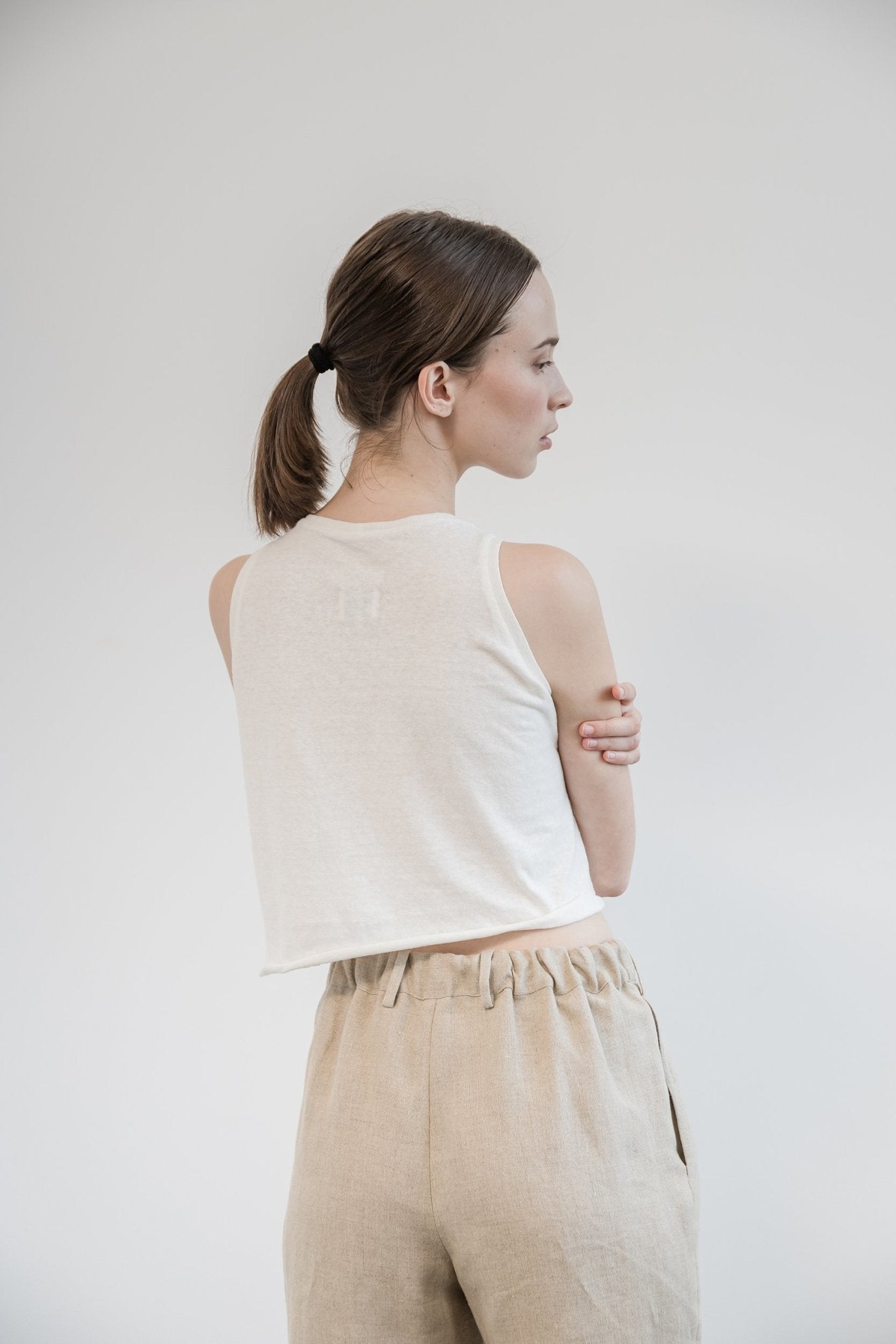 A.BCH A.18 Undyed Organic Linen Semi-Tailored Trousers