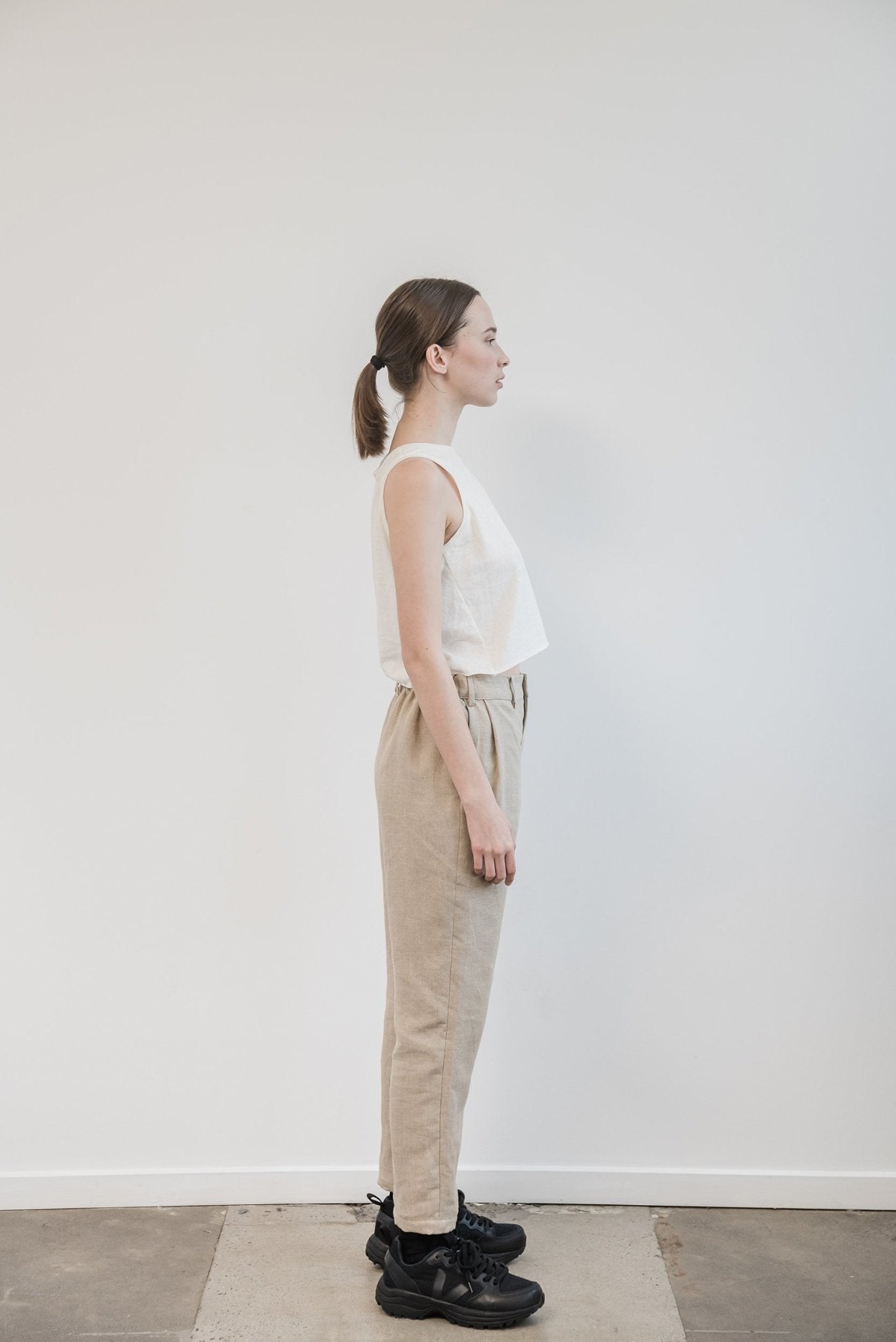 A.BCH A.18 Undyed Organic Linen Semi-Tailored Trousers