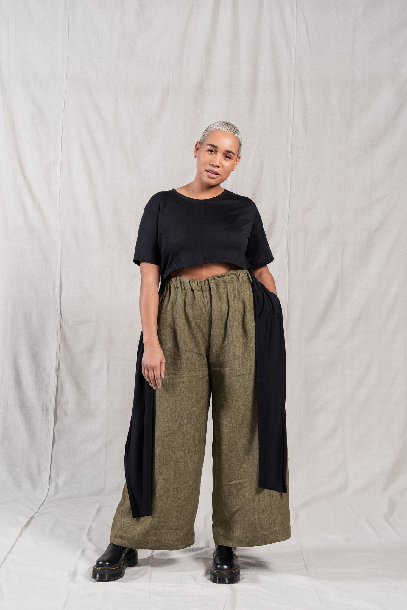 A.BCH A.30 Black Super Crop T-Shirt in Australian Super Cotton