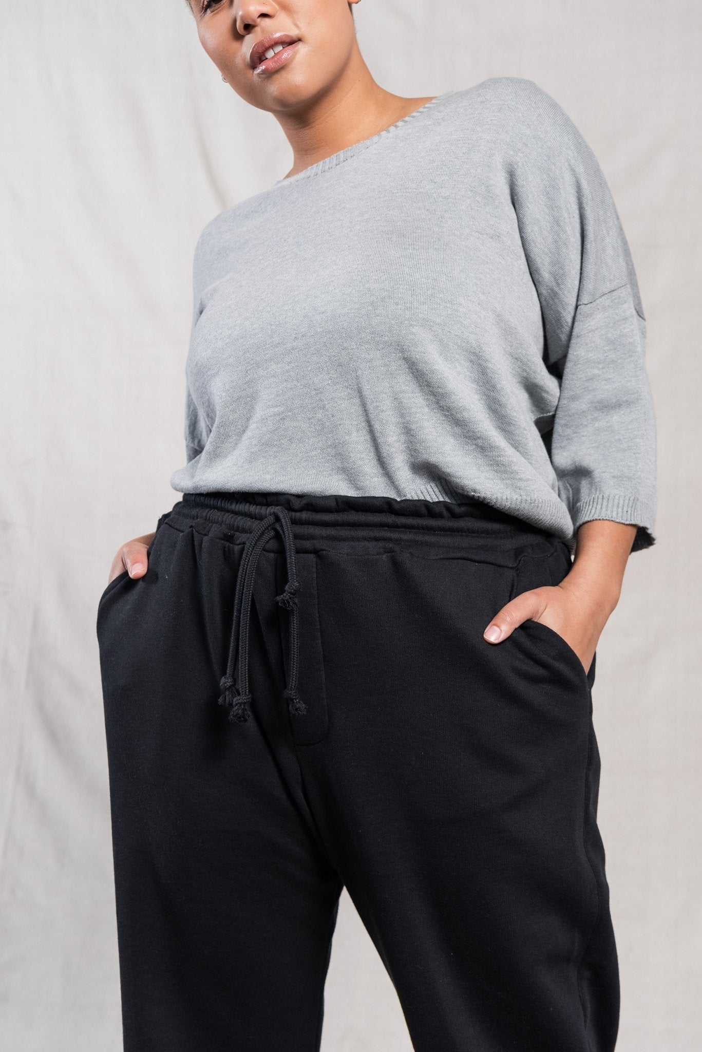 A.BCH A.32 Black Every Day Joggers in Organic Cotton Terry