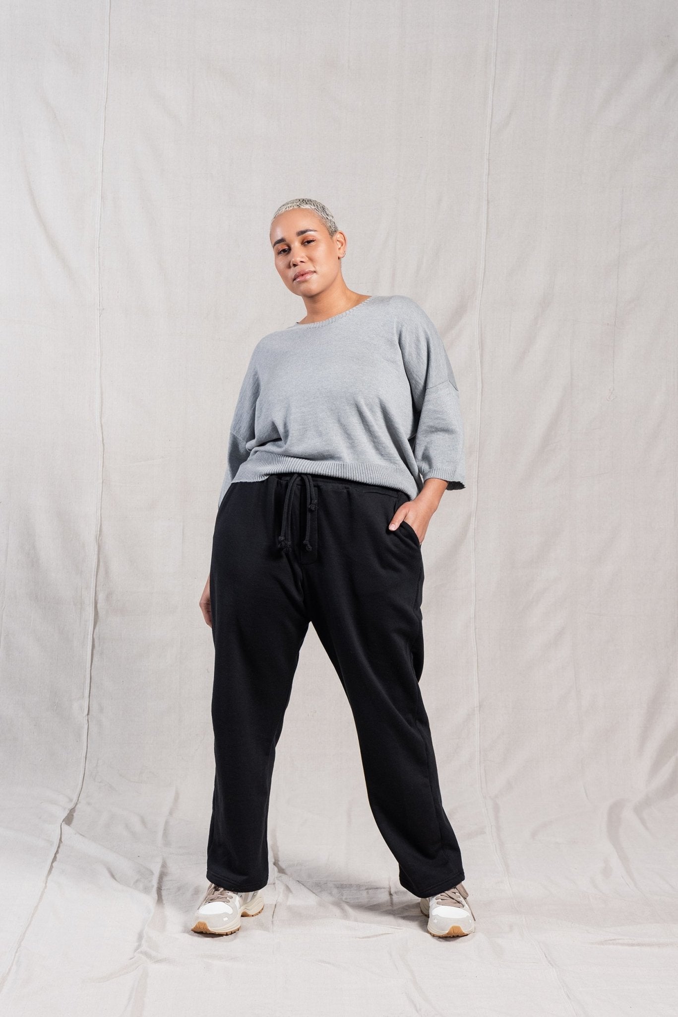A.BCH A.32 Black Every Day Joggers in Organic Cotton Terry