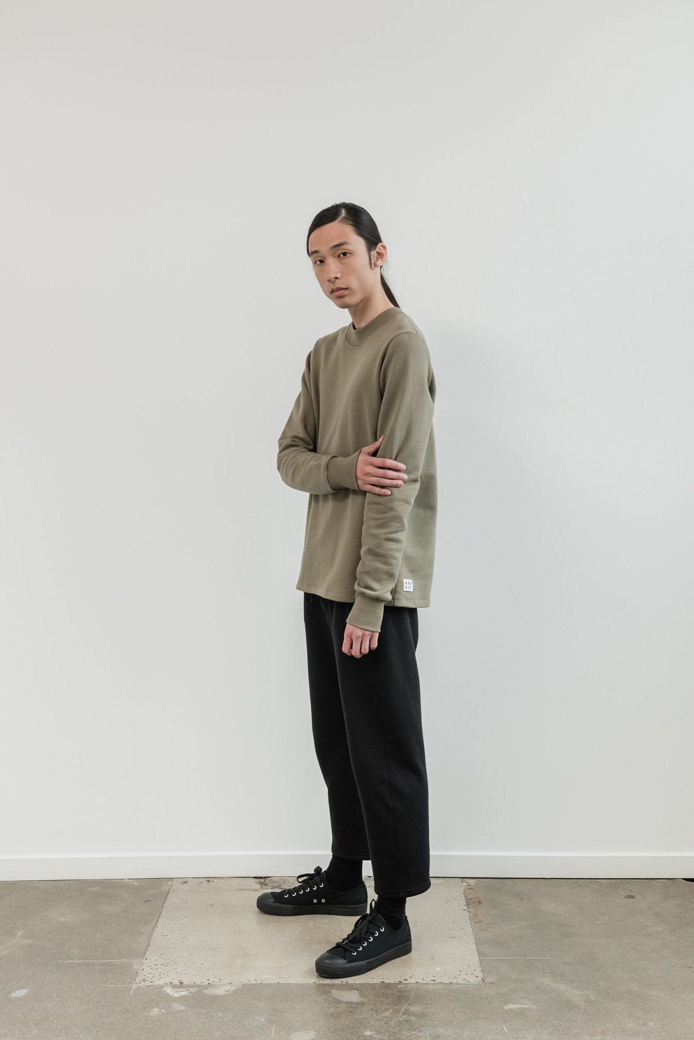 A.BCH A.33 Sage Organic Cotton Fleecy Sweater