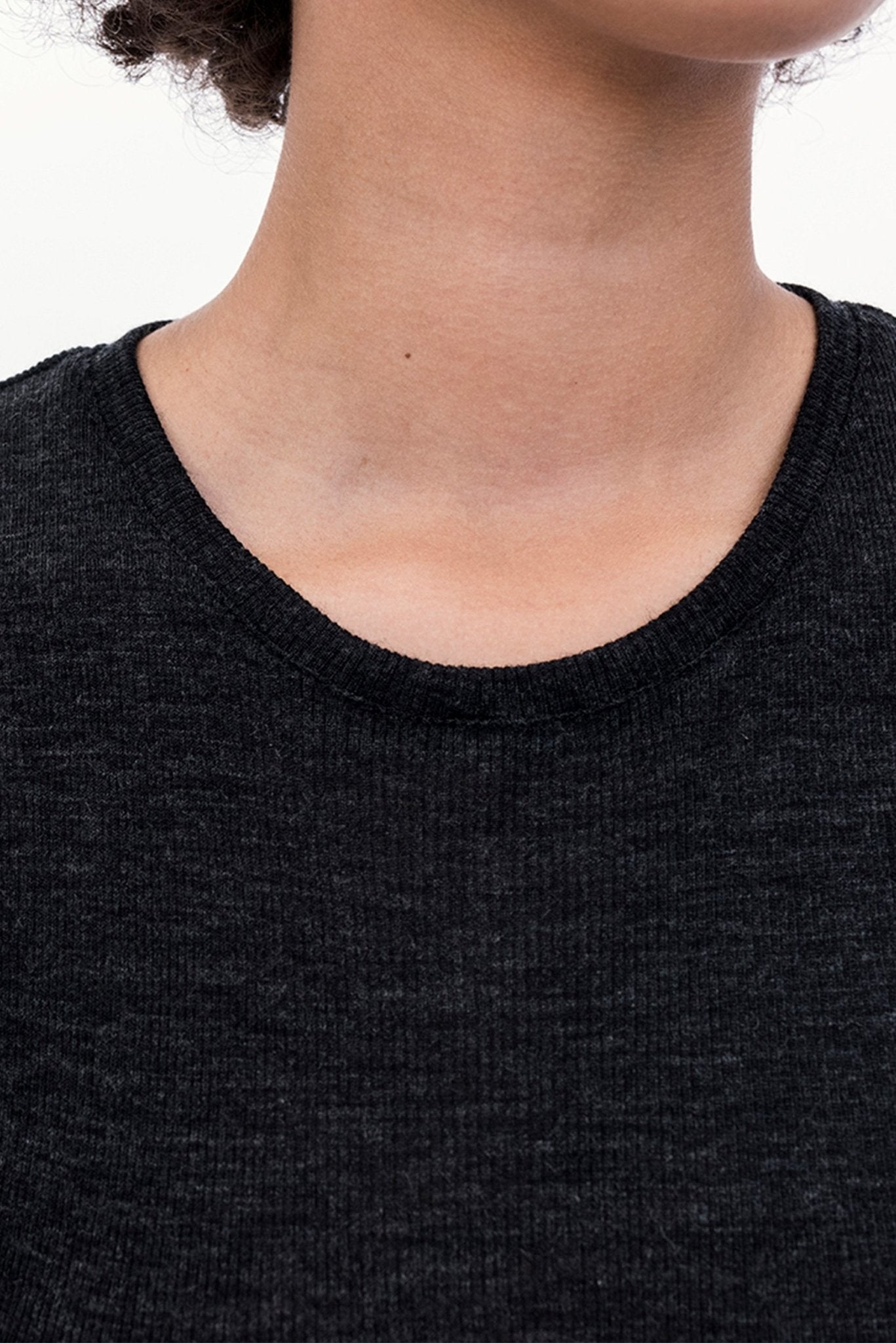 A.BCH A.34 Charcoal Short Sleeve Thermal T-Shirt in Australian Merino