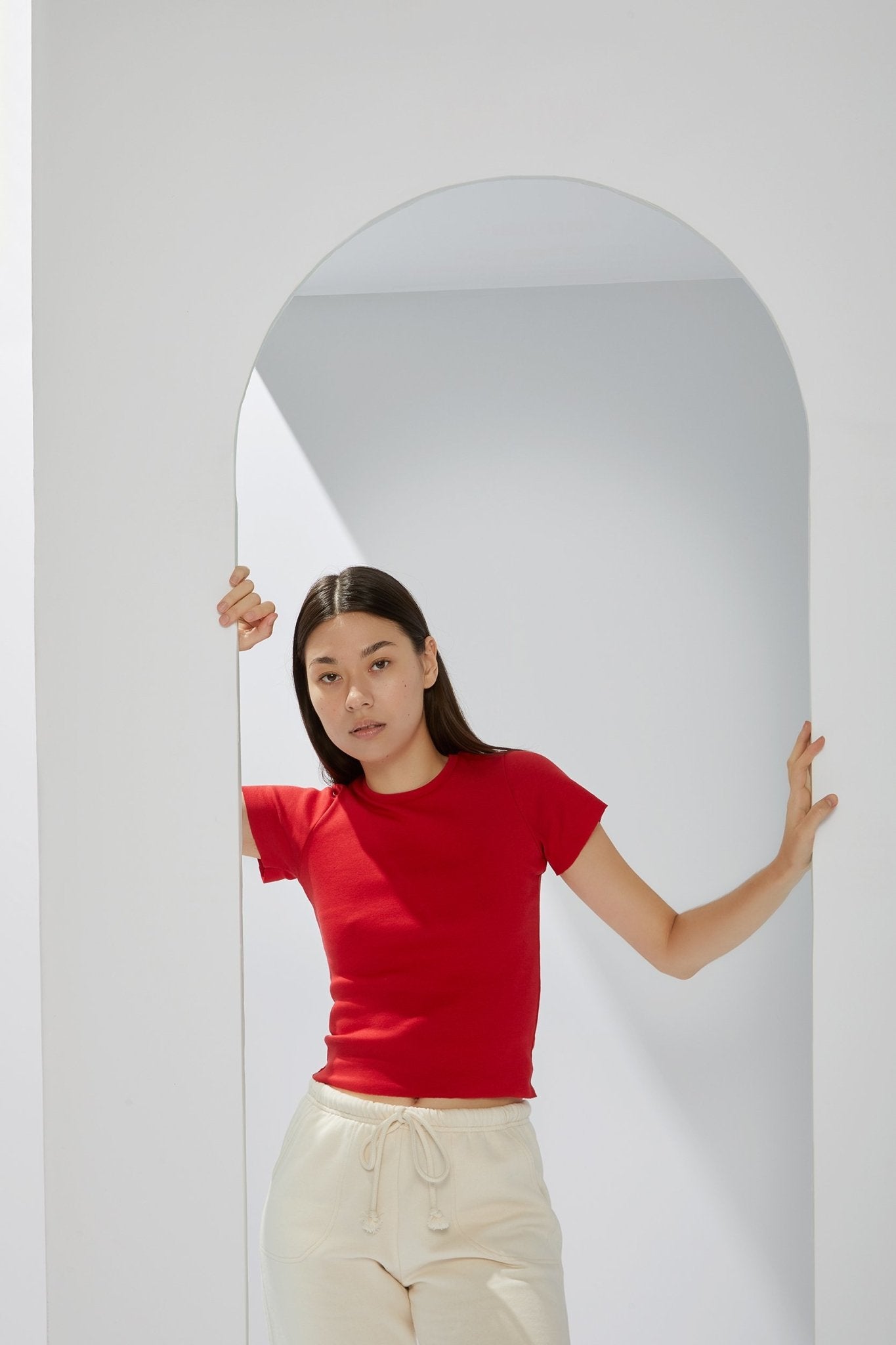 A.BCH A.35 Cherry Rib T-Shirt in Organic Cotton Rib
