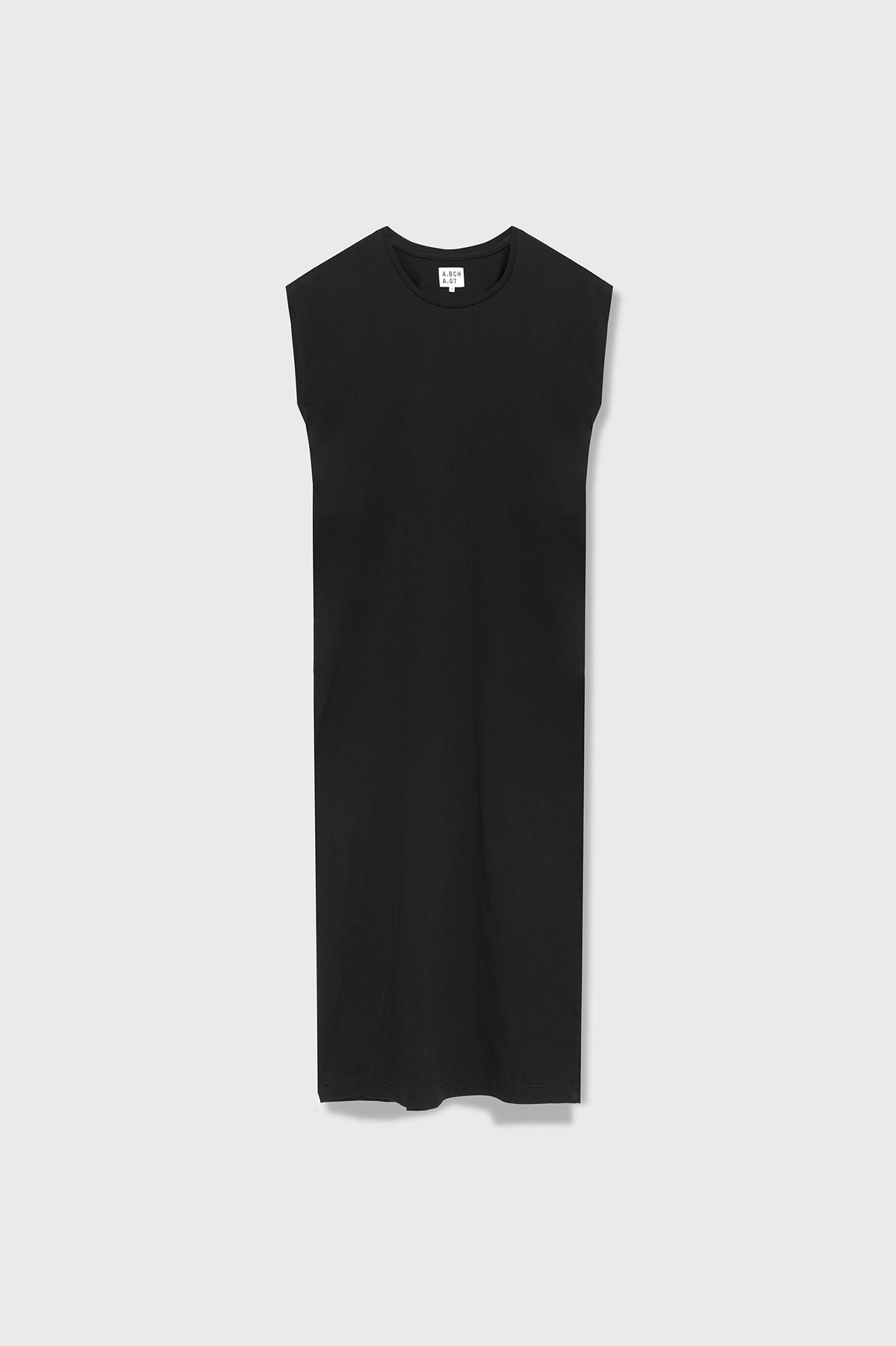 A.BCH A.07 Black T-Shirt Dress in Organic Cotton