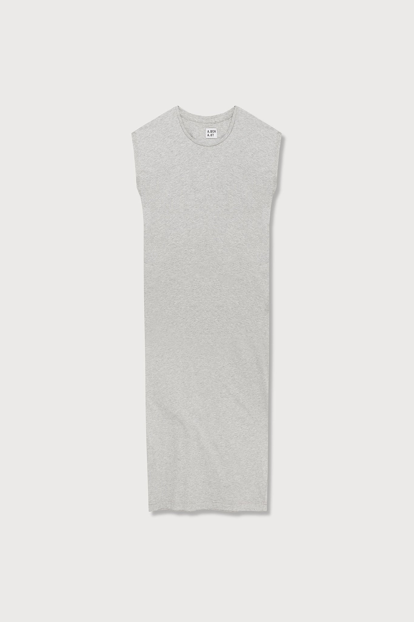 A.BCH A.07 Grey Marle T-Shirt Dress in Organic Cotton