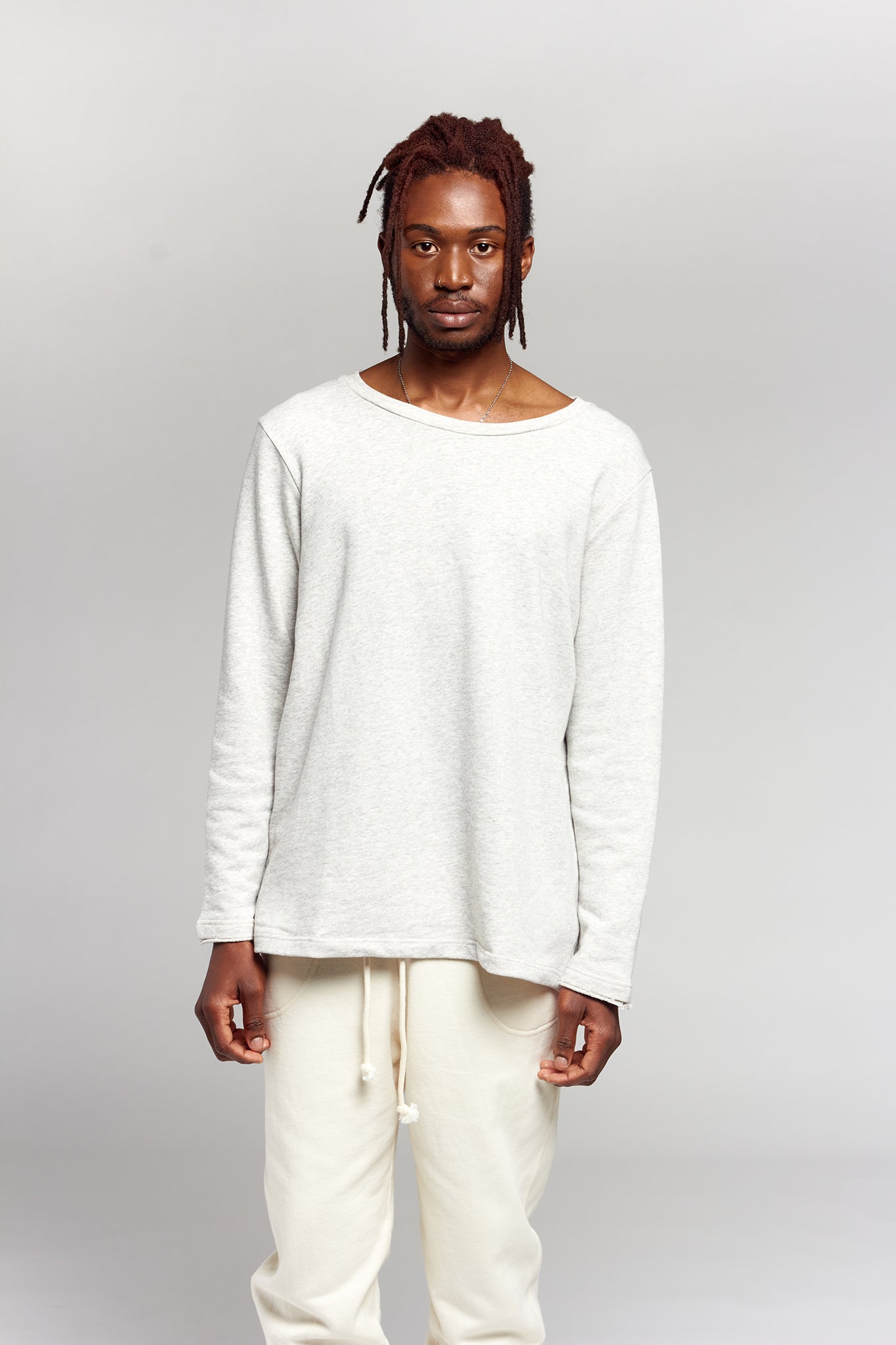 A.BCH A.09 Grey Marle Signature Sweater in Organic Cotton
