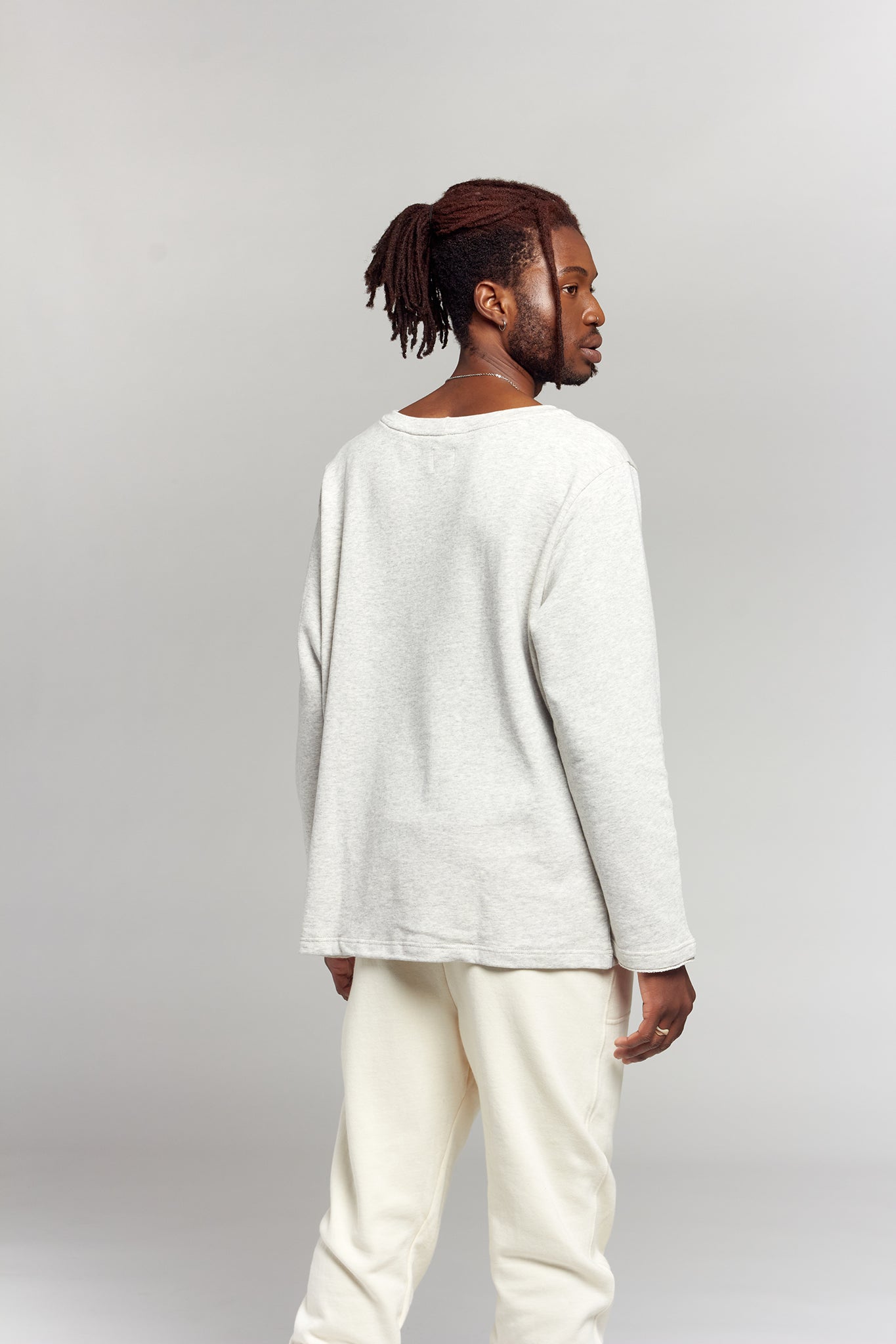 A.BCH A.09 Grey Marle Signature Sweater in Organic Cotton