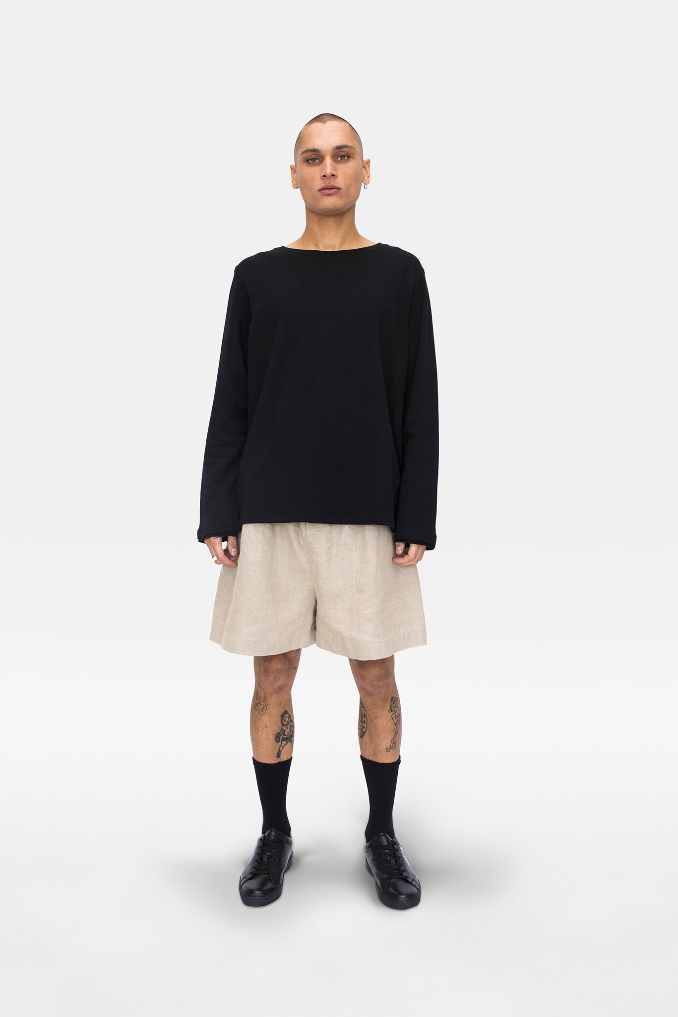 A.BCH A.09 Black Signature Sweater in Organic Cotton