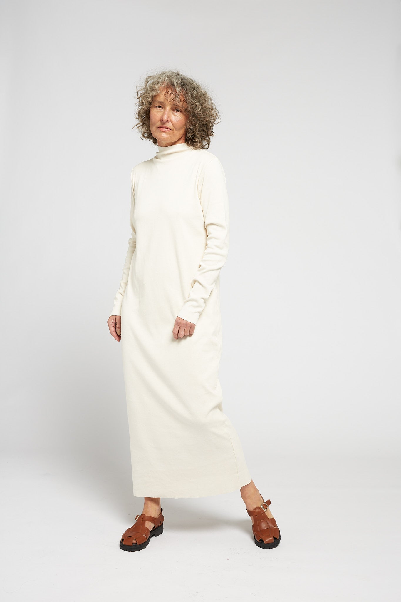 skivvy dress long sleeve Lois Hazel Skivvy Rib Dress - Terracotta