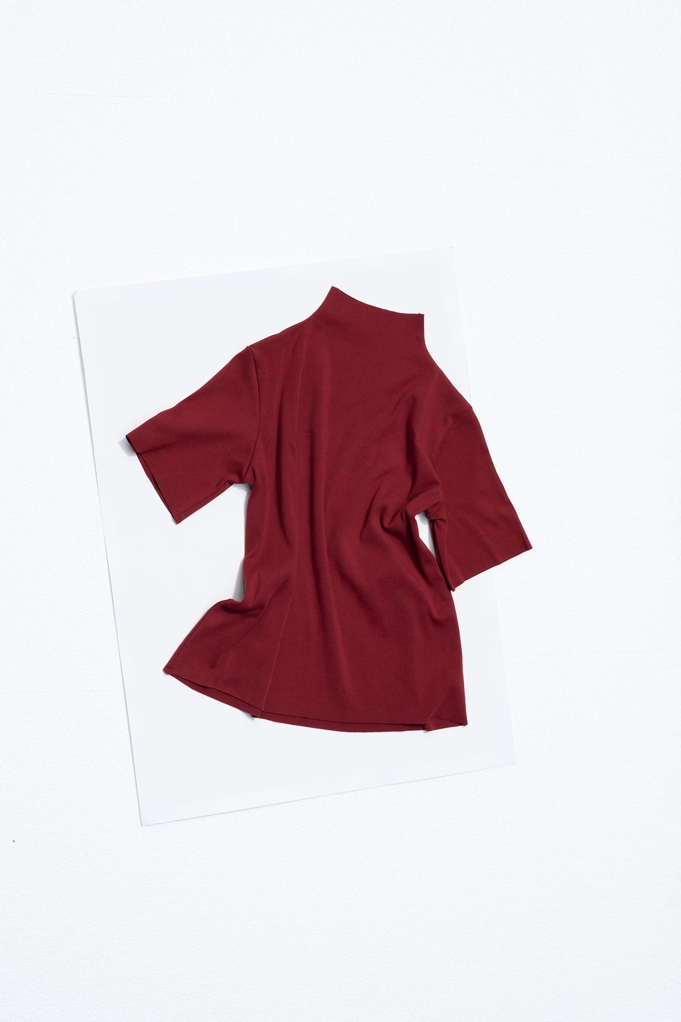 A.BCH A.14 Garnet Short Sleeve Skivvy in Organic Cotton rib