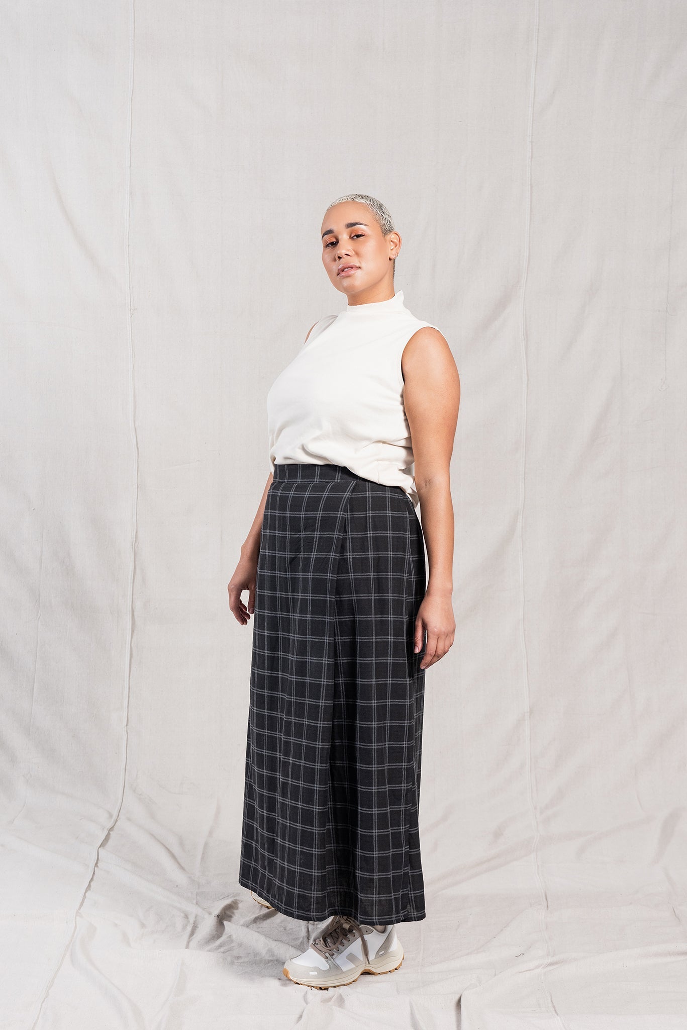 A.BCH A.14 Undyed Sleeveless Skivvy in Organic Cotton Rib