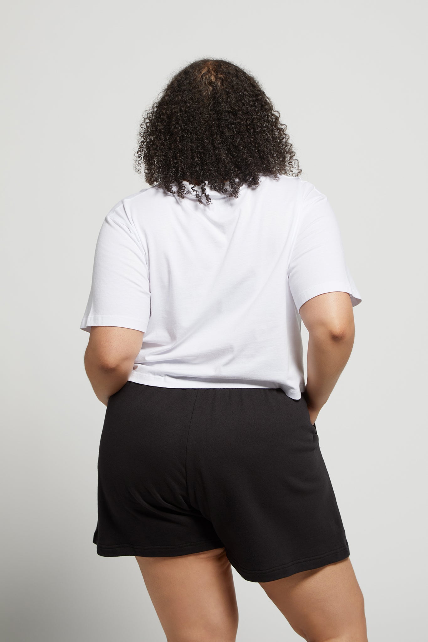 A.BCH A.15 White Crop Fan Tshirt in Organic Cotton