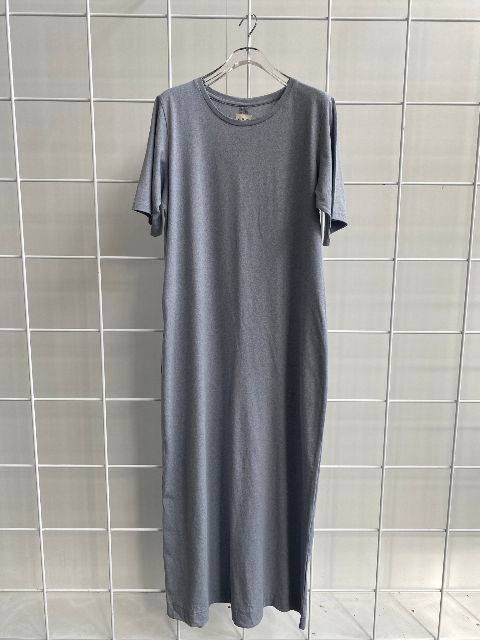 A.56 Light Blue Marle Maxi T-Shirt Dress in Recycled + Organic Cotton