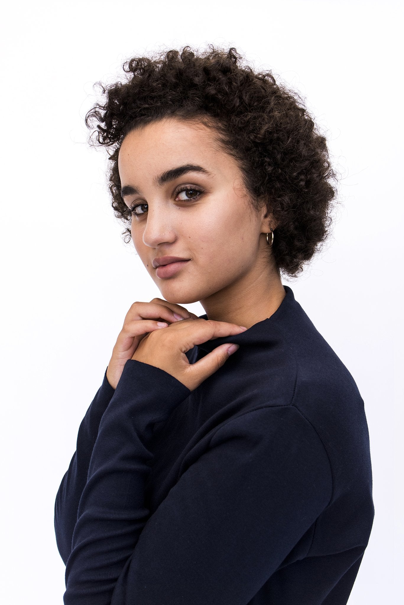 A.BCH A.14 Navy Long Sleeve Skivvy in Organic Cotton