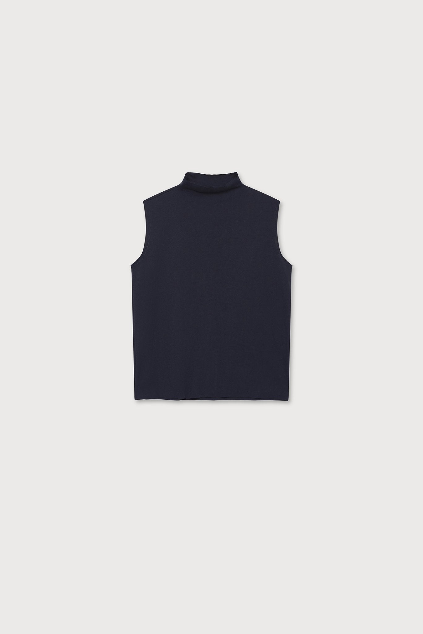 A.BCH A.14 Navy Sleeveless Skivvy in Organic Cotton