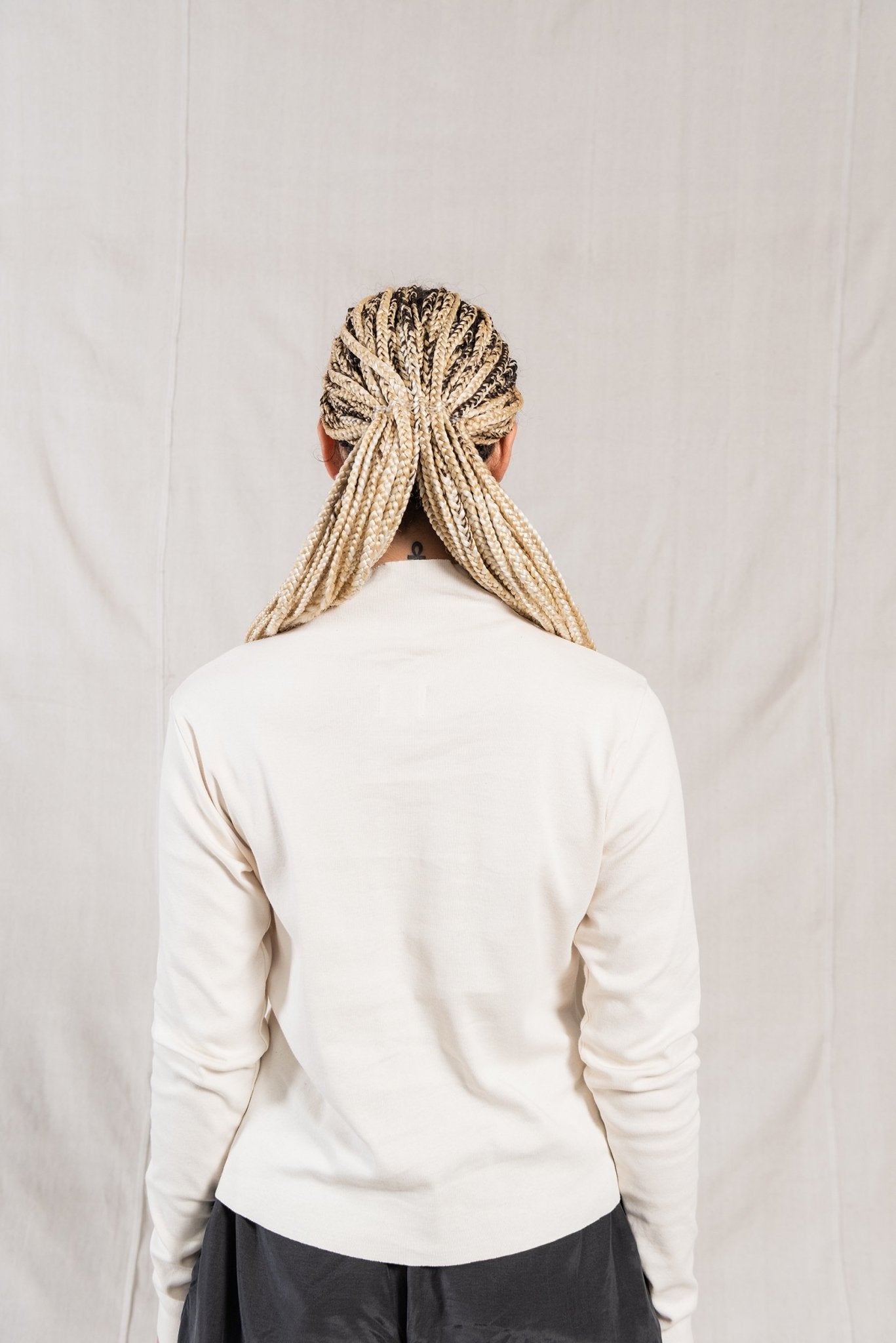 A.BCH A.14 Undyed Long Sleeve Skivvy in Organic Cotton Rib