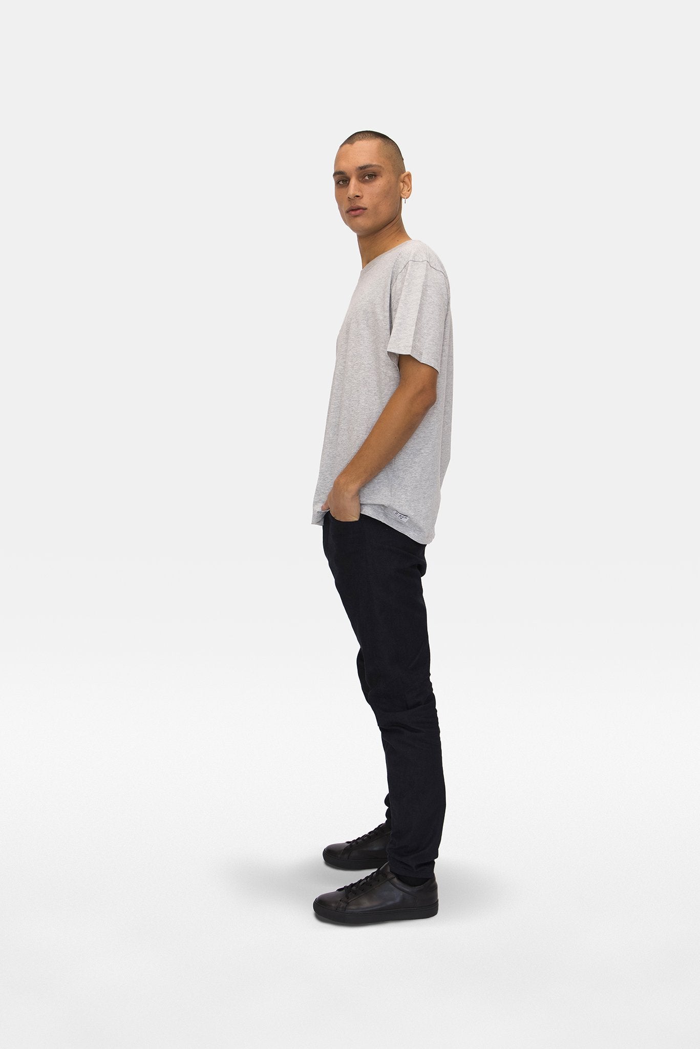 A.BCH A.15 Grey Marle Classic T-Shirt in Organic Cotton