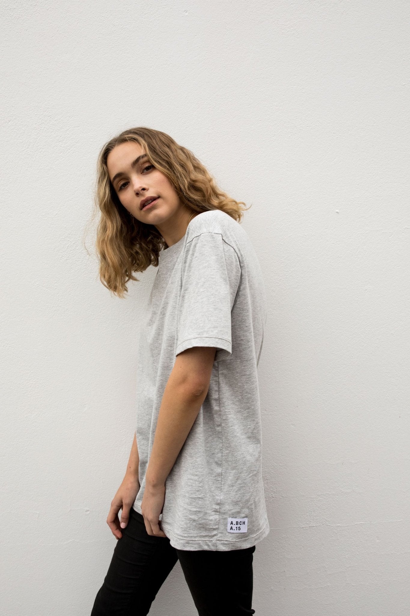 A.BCH A.15 Grey Marle Classic T-Shirt in Organic Cotton