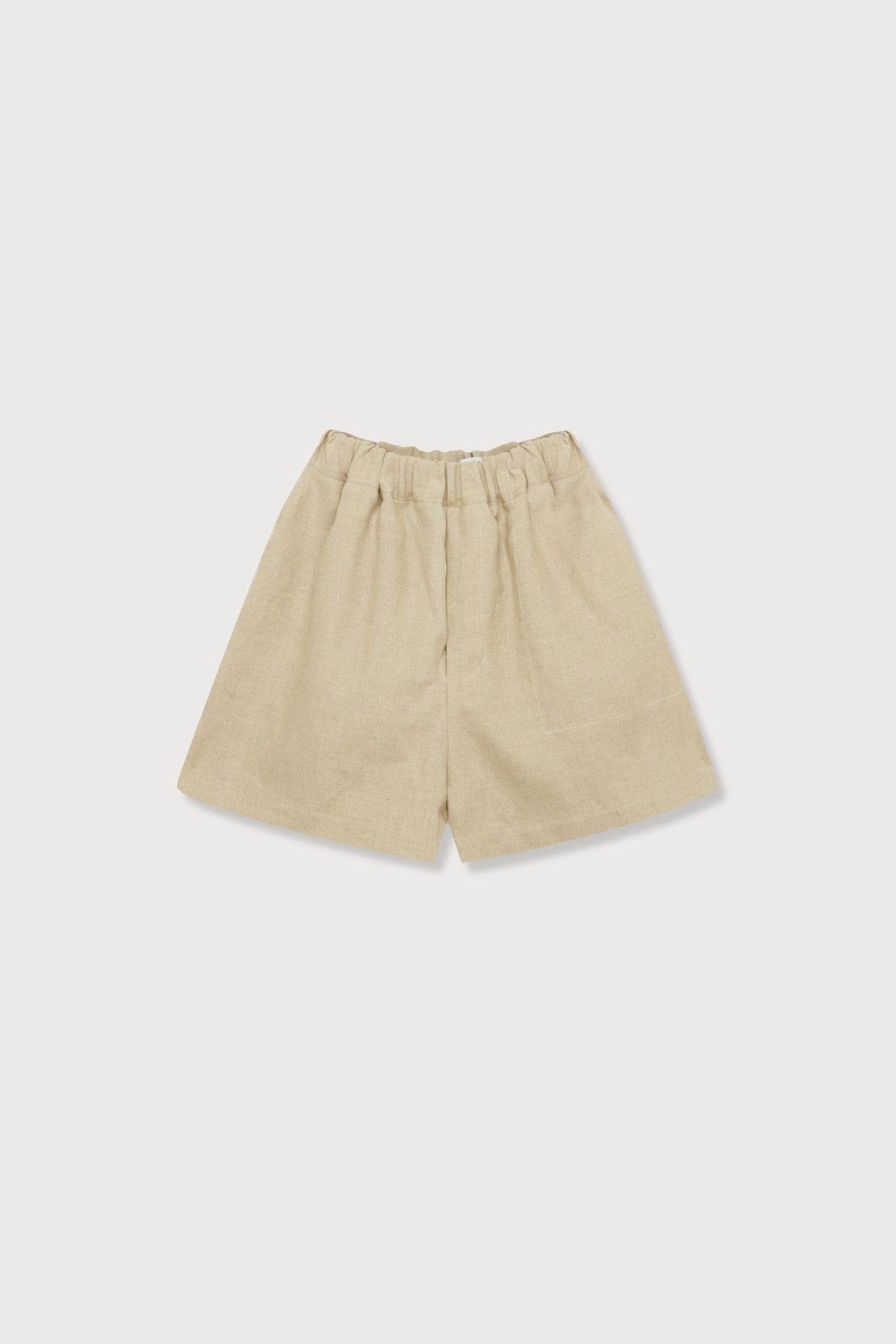 A.BCH A.16 Undyed Signature Shorts in Organic Linen