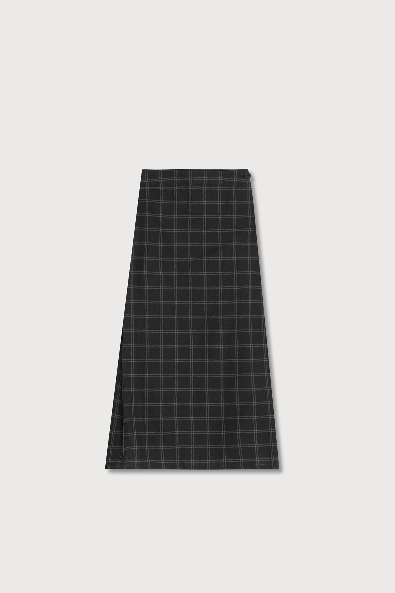 A.BCH A.25 Grey/Black Plaid Bolt Skirt in Organic Cotton